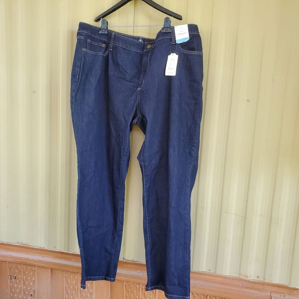 St John's Bay Straight Jeans Size 26W NWT
